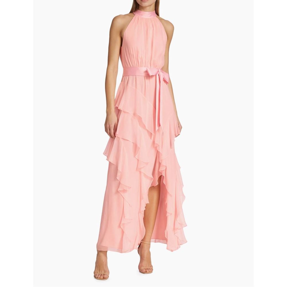 Alice + Olivia Emelia Silk Halter Gown US 2 $795